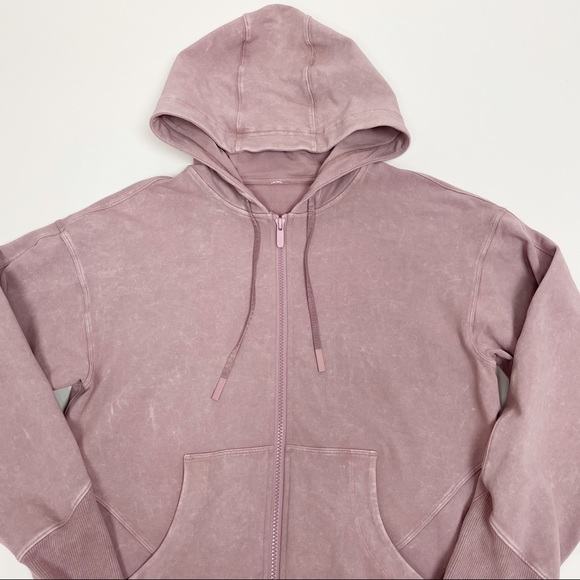 Lululemon Ready To Roll Washed Vintage Mauve Full Zip Hoodie - Picture 6 of 7